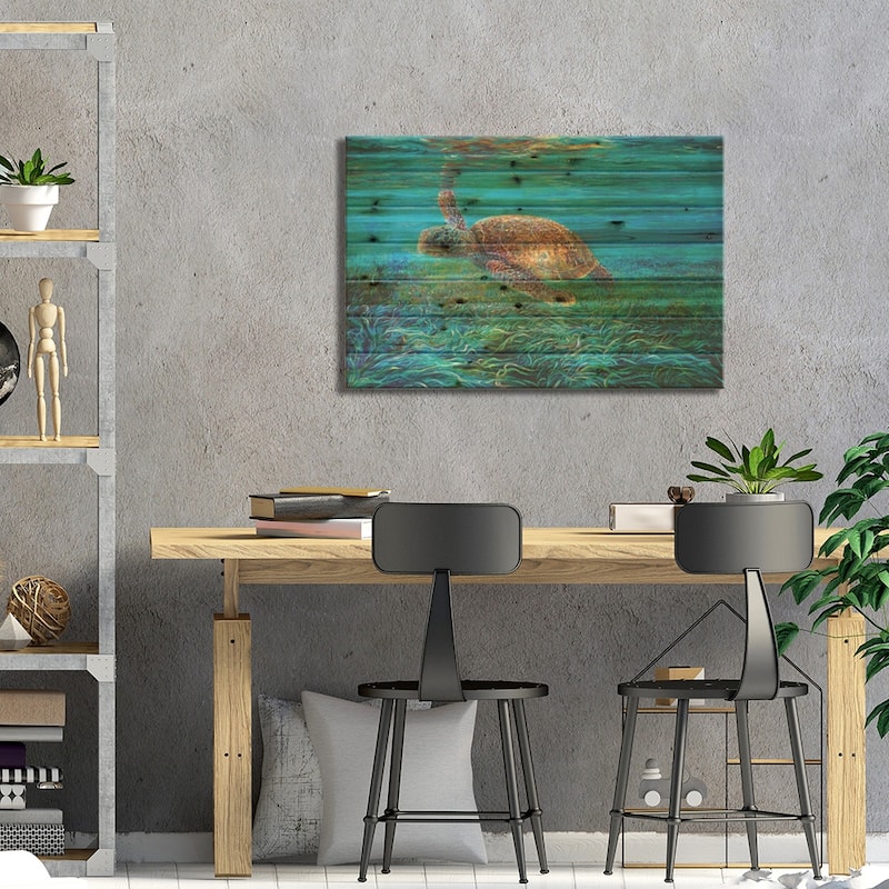 Blades Print On Wood by Iris Scott - Multi-Color