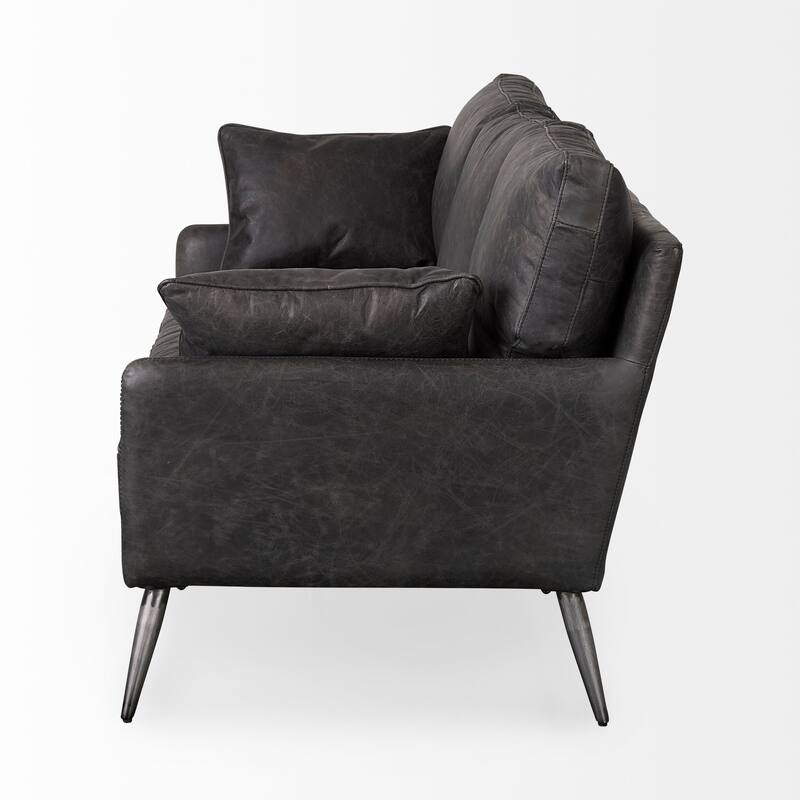Cochrane II Brown Genuine Leather Sofa - 82.0L x 33.0W x 32.3H