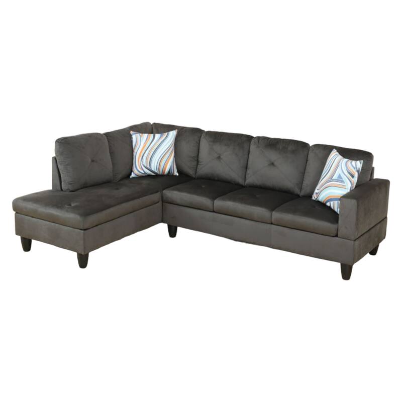 KISRAIS 97" Wide 2-Piece Upholstered Sectional Sofa Set for Small Space