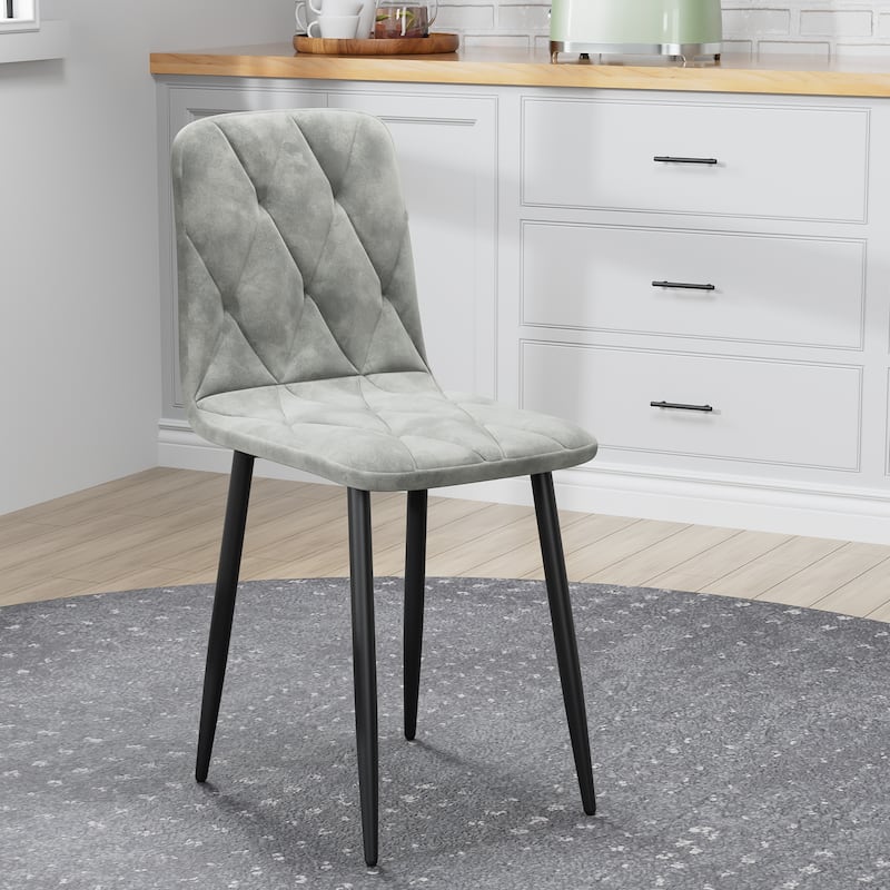 Modern Velvet Dining Chairs Set of 4 with Sturdy Metal Legs and Ergonomic Design