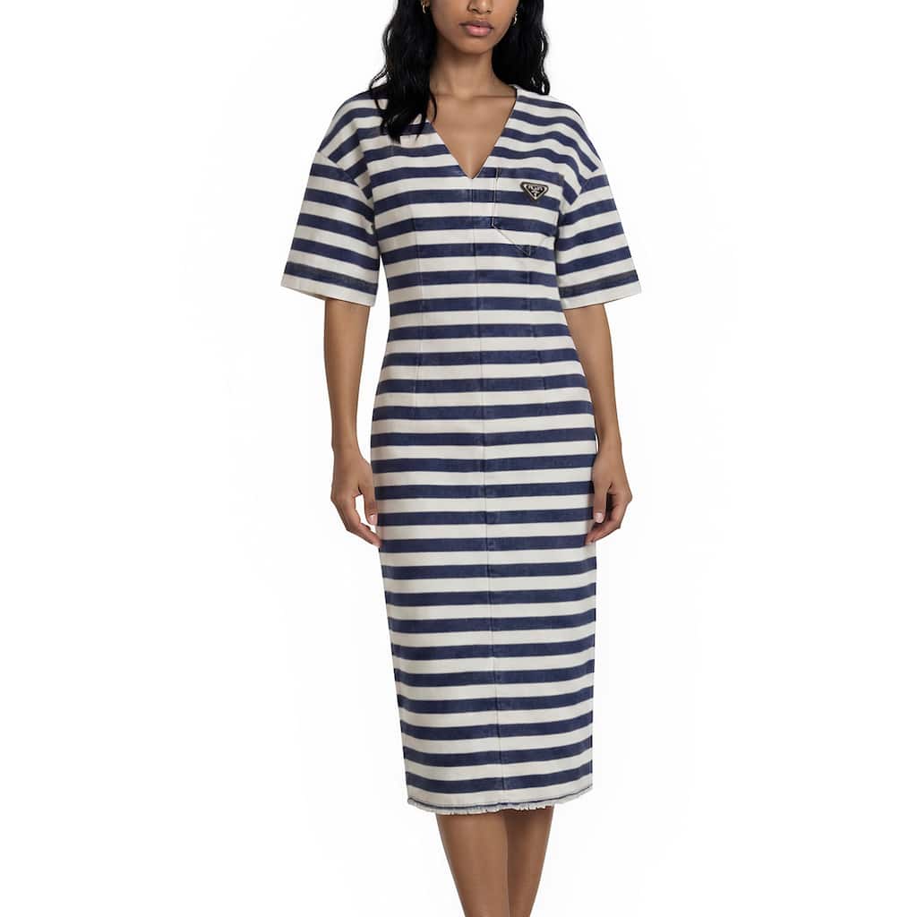 prada dress denim Prada Denim Mini-dress, Woman, White, Size 44