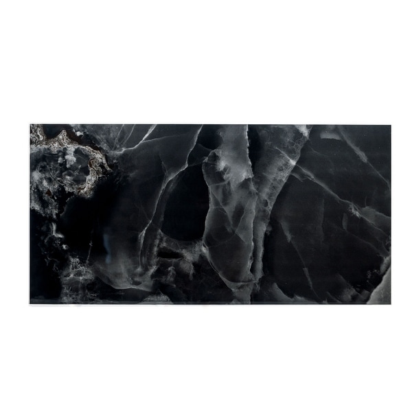 Industry Tile 24x48 Onyx Black polished porcelain tile - Bed Bath