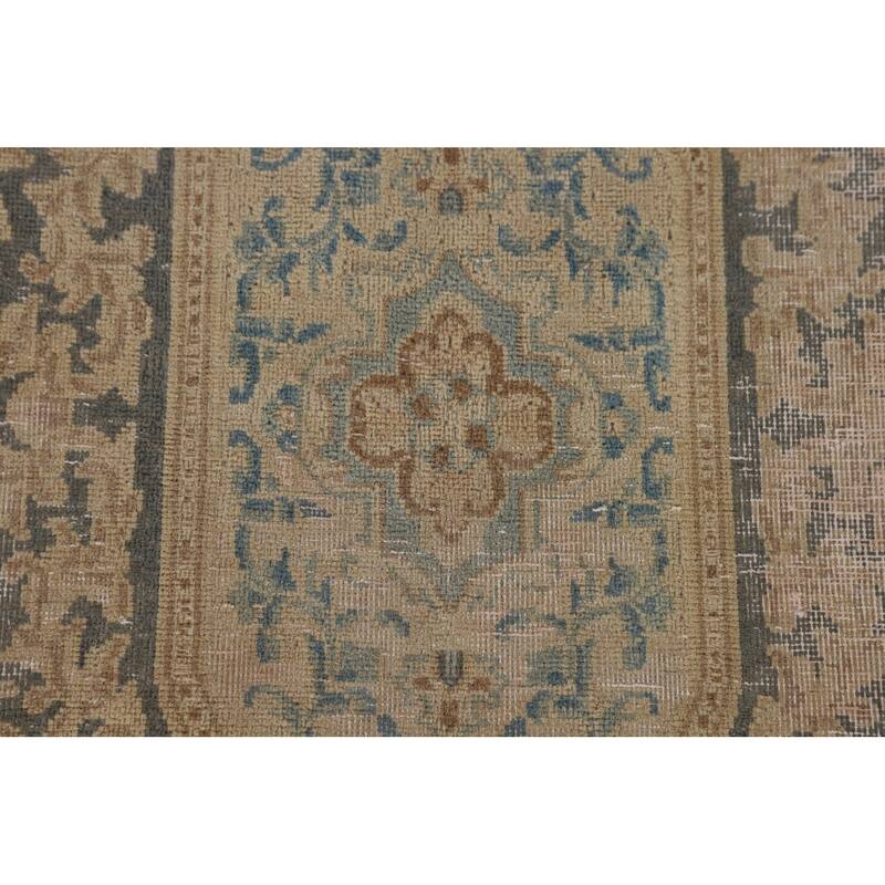 Kerman Persian Vintage Area Rug Hand-Knotted Wool Carpet - 9'10" x 13'3"