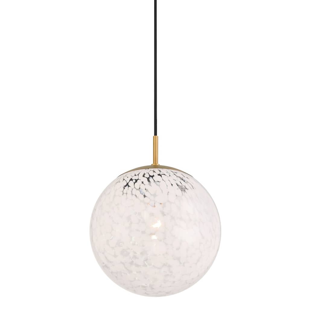 Minka Lavery 2636 Langford 12" Wide Pendant with Patterned Glass Shade