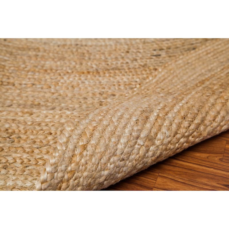 Jani Tara Braided Natural Jute Area Rug - Kerala Round Rug, 4-Feet, Durable, Superior Quality