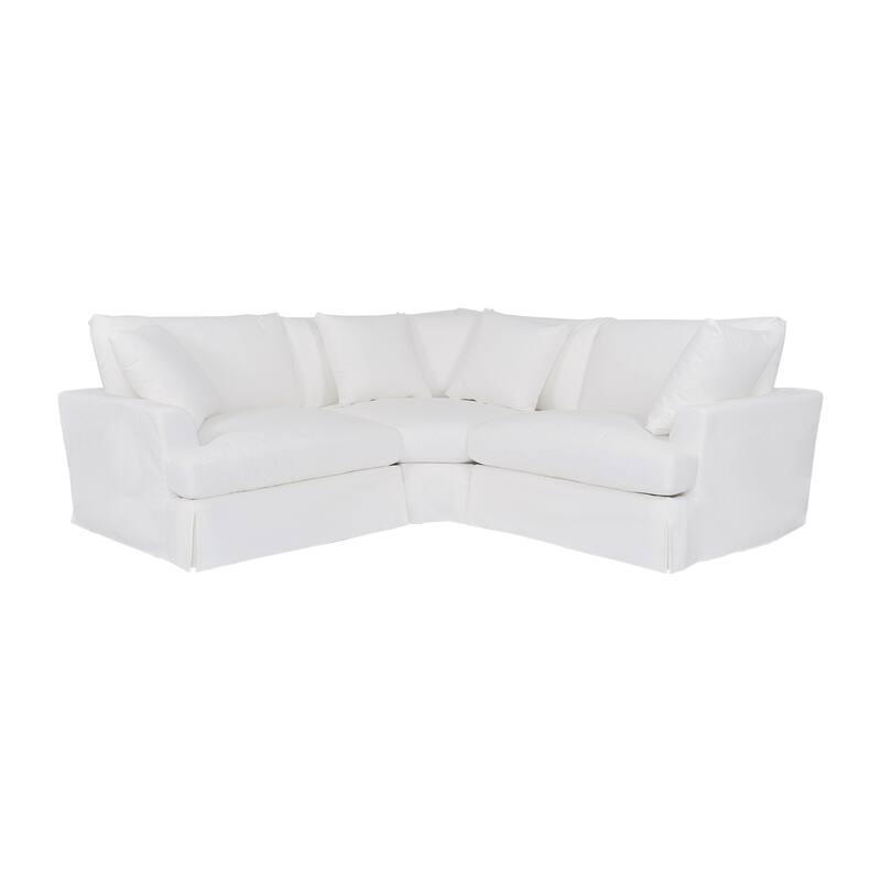 Ciara Modern Upholstered L-Shaped 3 Piece Modular Sectional Sofa Couch with Slipcover