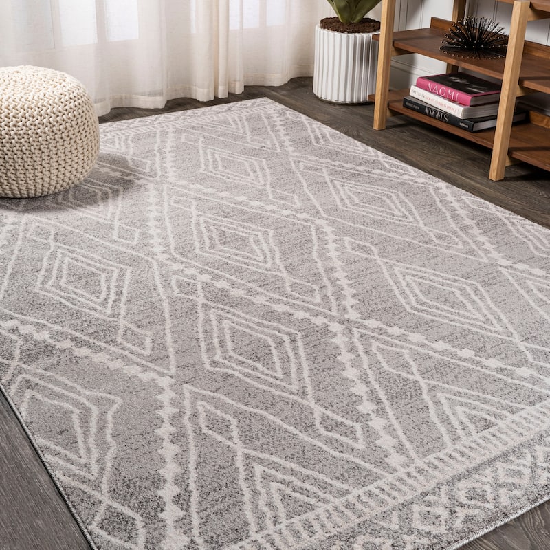 JONATHAN Y Pele Moroccan Style Diamond Area Rug