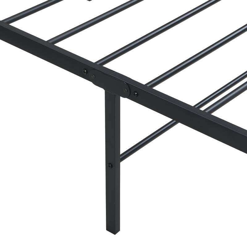 Metal Platform Bed Frame without Headboard, Heavy Duty Metal Bed Frame, No Box Spring Needed, Under Bed Storage