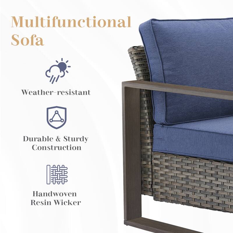 Pocassy Sofa with Swivel Chair, Club Chair, Ottoman Funiture