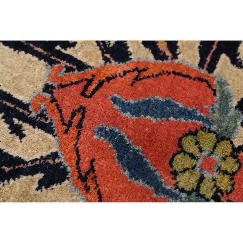 Hand Knotted Oriental 100% Wool Carpet Traditional Floral Oranges & Rust Bidjar Area Rug - 16' 10'' X 10' 6''