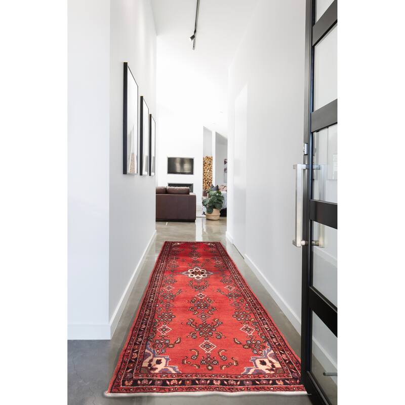 ECARPETGALLERY Hand-knotted Anadol Red Wool Rug - 2'6 x 9'3