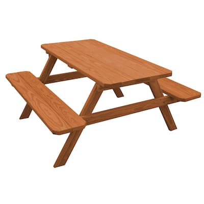 Pine 5' Picnic Table with Attached Benches