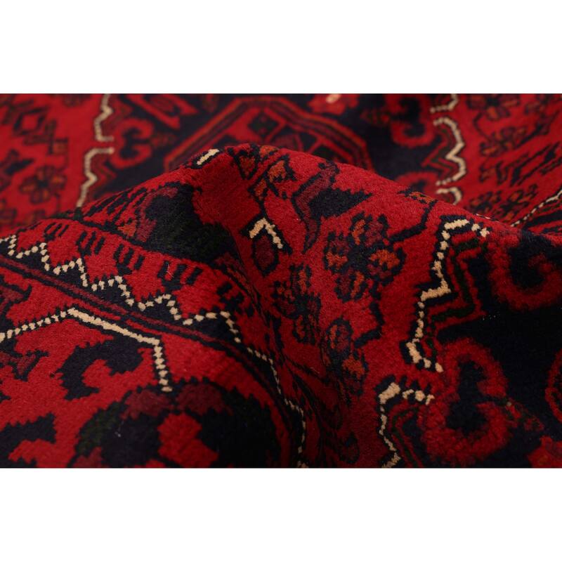 ECARPETGALLERY Hand-knotted Finest Khal Mohammadi Red Wool Rug - 2'8 x 6'11