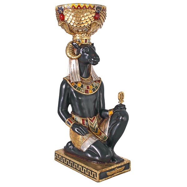 Design Toscano Egyptian God Khnum: Pedestal Urn Statue