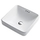 preview thumbnail 9 of 13, Kraus Elavo 16 1/4 in Square Ceramic Semi-Recessed Bathroom Sink