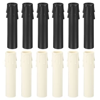 PATIKIL 5 Coperture Per Portalampada A Candela - Bianco, 22x105mm, In PP Per Attacchi E12/E14 Con Base 20mm