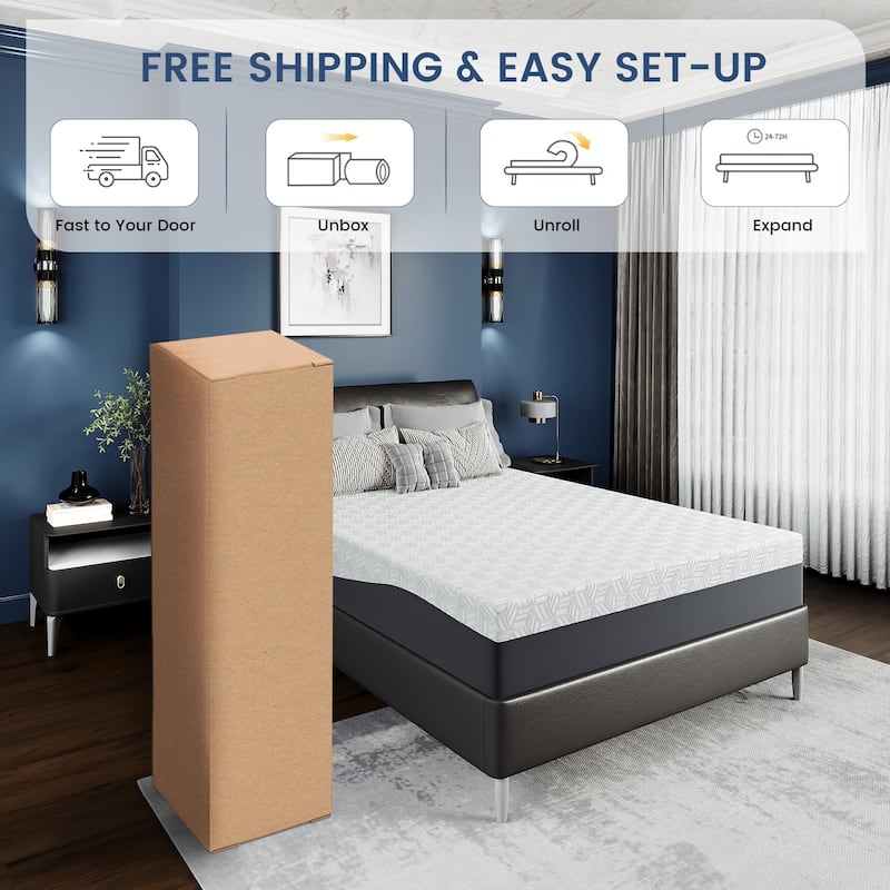 Luxury All-Foam Mattress - 10-Year Warranty, Easy Unboxing for Restful Nights