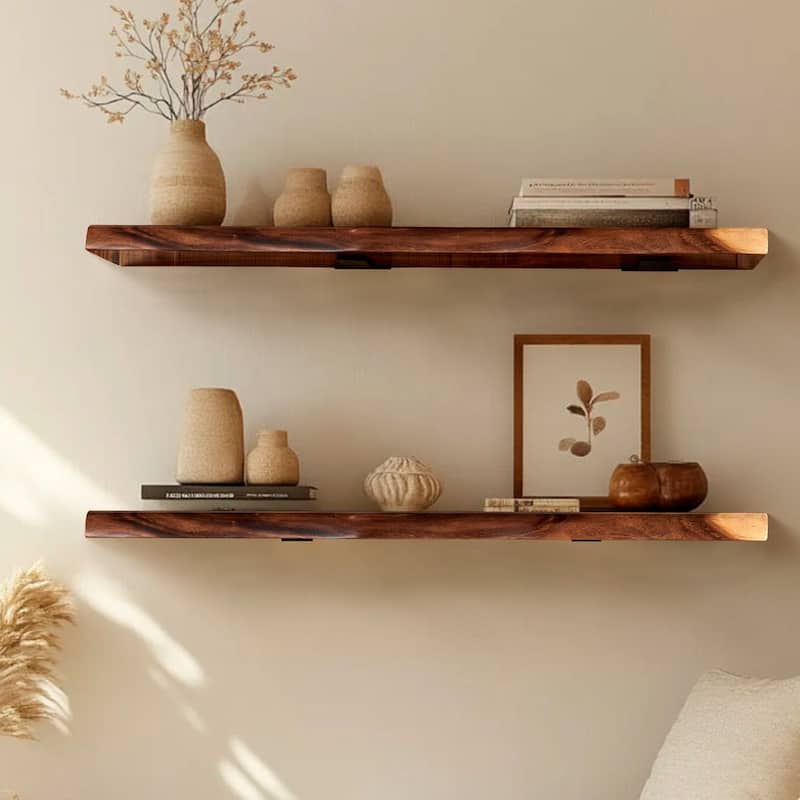 Acacia Wood Shelf with Live Edge