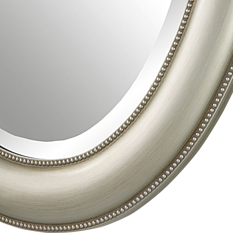 Oval Beaded Bevel Wall Mirror - 29.25 x 22.25 x 1