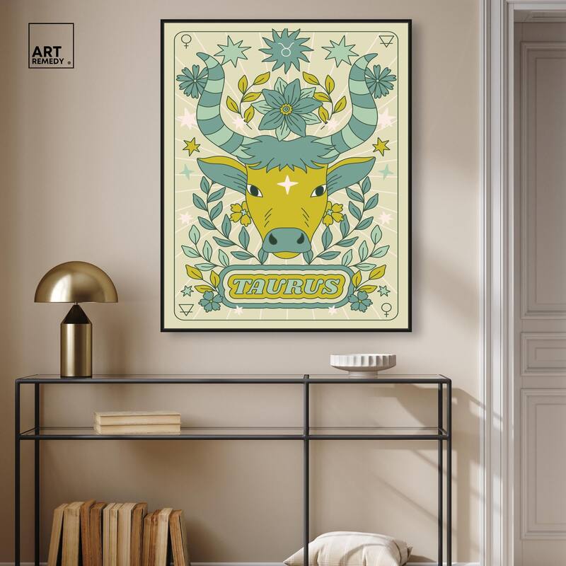 Taurus Stars Card Canvas by Art Remedy