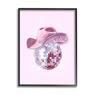 Stupell Glam Pink Disco Cowgirl Framed Giclee Art Design by Ziwei Li ...