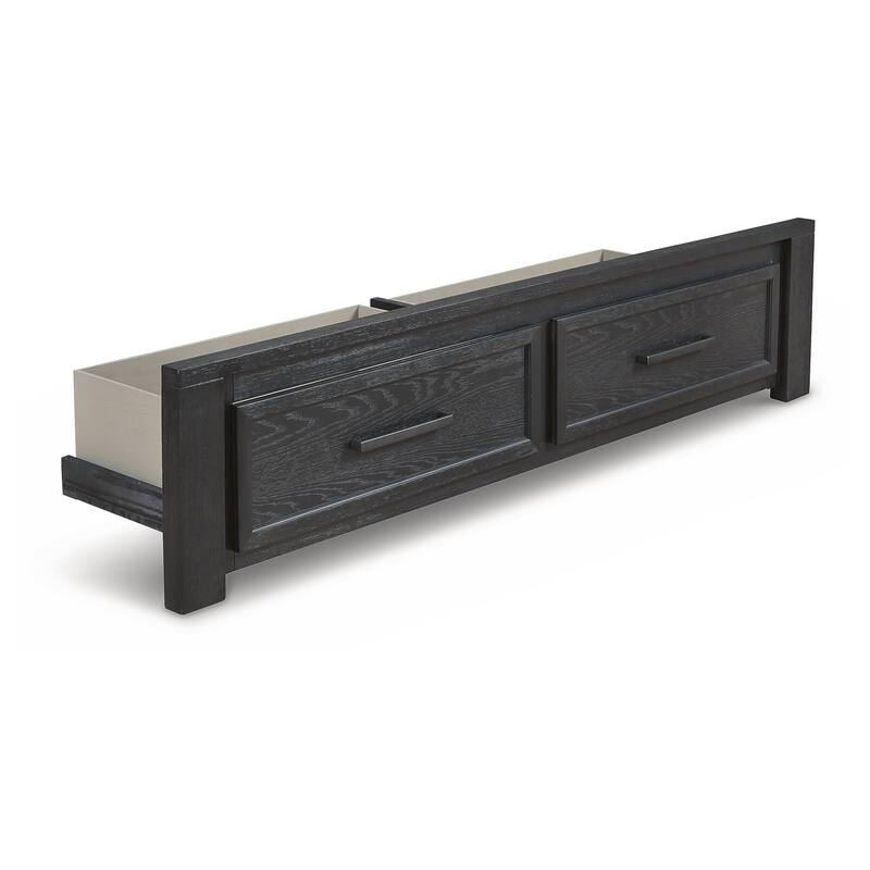 Signature Design by Ashley Foyland Black California King Panel Storage Bed