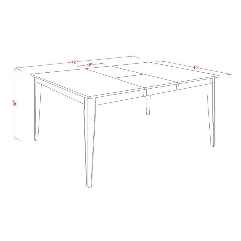 East West Furniture 9 Piece Kitchen Table Set- a Rectangle Dining Table and 8 Dining Room Chairs, Cappuccino (Seat Options)