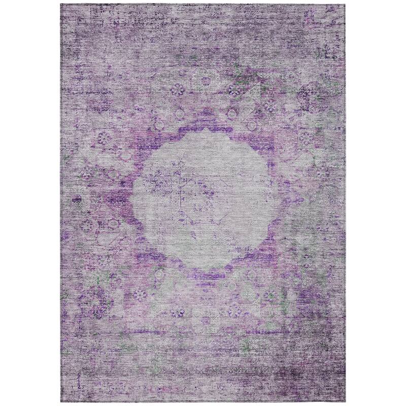 Machine Washable Indoor/ Outdoor Chantille Vintage Traditional Rug