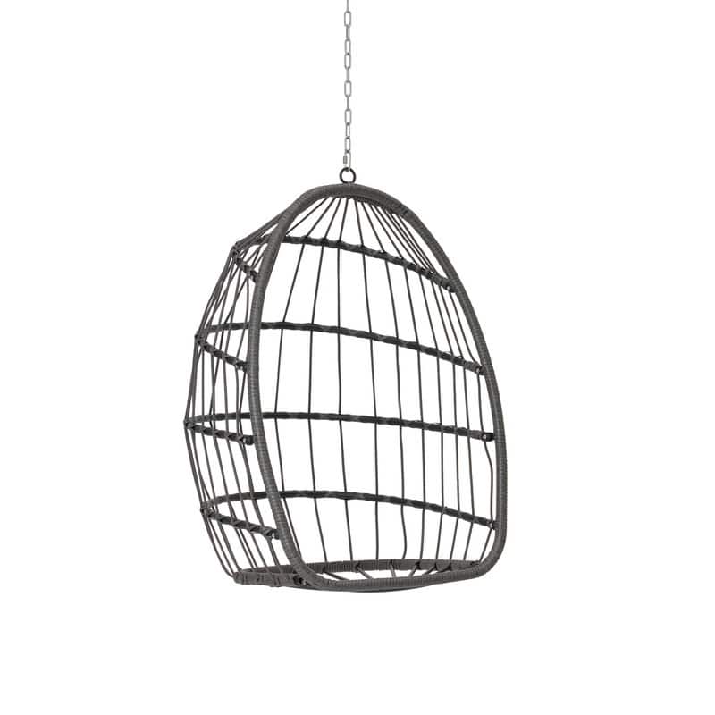 Egg Chair Outdoor Without Stand Indoor,Wicker Rattan Hammock Egg Porch Swing with Cushions for Bedroom Patio Balcony
