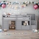 preview thumbnail 14 of 22, Multiple Functional Twin Size Low Loft Bed With Drawers And Large Storage Space