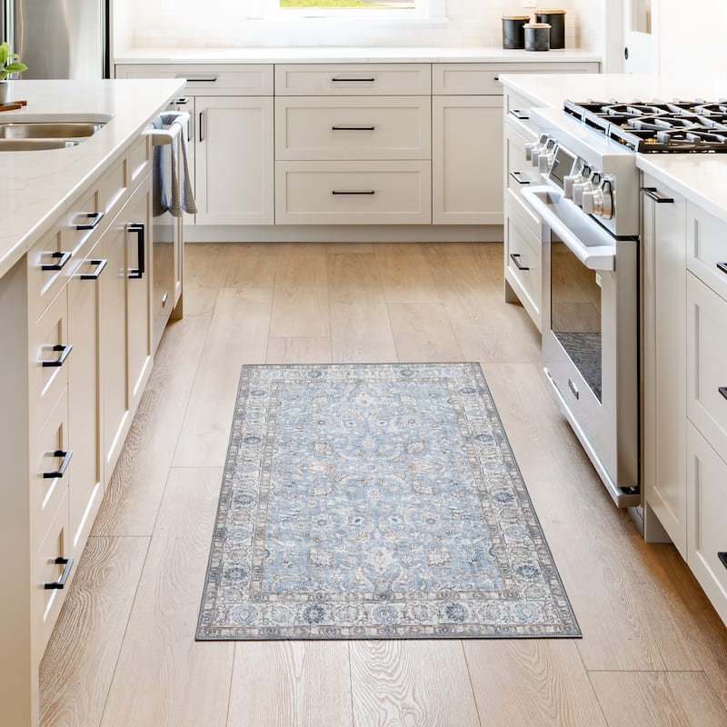 Thomasville Emporia Industrial Old World Chenille Machine Washable Non-Slip Flat Pile Area Rug Collection
