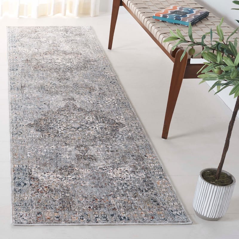 SAFAVIEH Winston Ziska Oriental Rug - 2'3" x 7' Runner - Beige/Grey