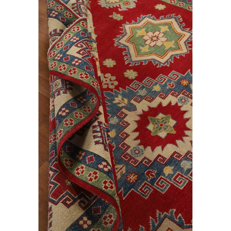 Red Kazak Oriental Area Rug Hand-Knotted Traditional Wool Carpet - 8'3" x 11'6"