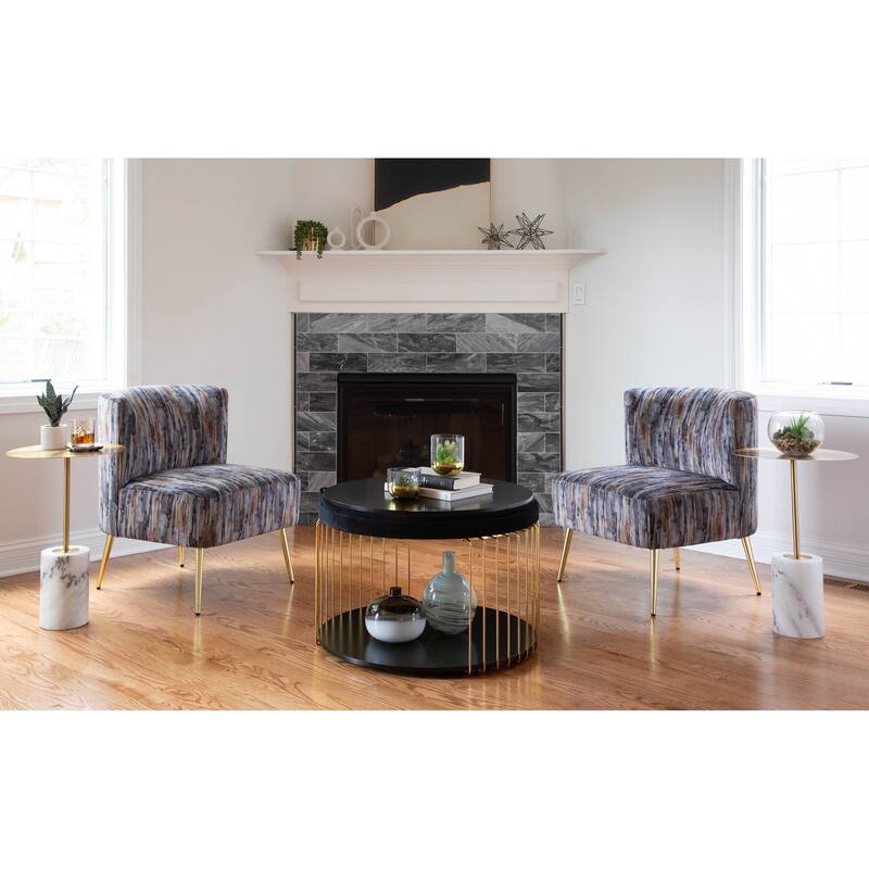 Silver Orchid Harding Slipper Chair