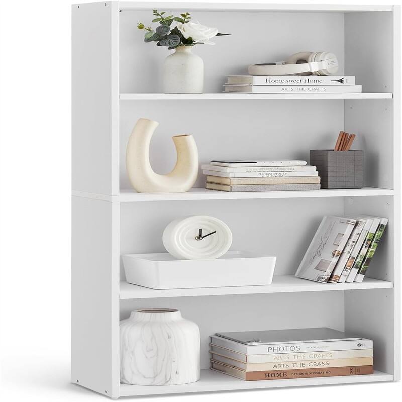 Bookshelf - 9.4"D x 23.6"W x 42.3"H - White