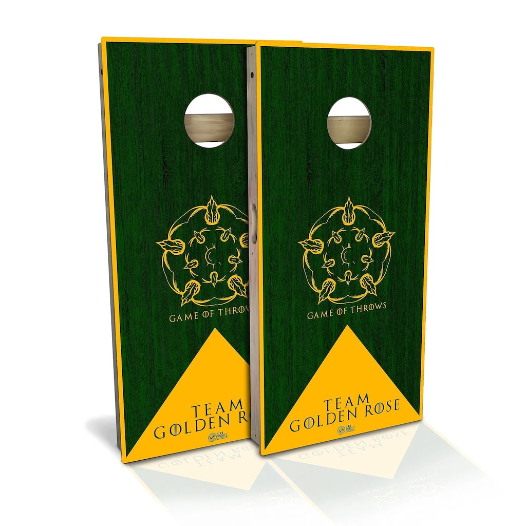 Game of Throws Team Golden Rose Outdoor Cornhole Board Set