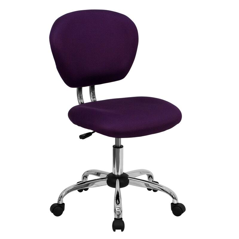 Mid-back Mesh Padded Swivel Task Office Chair with Chrome Base