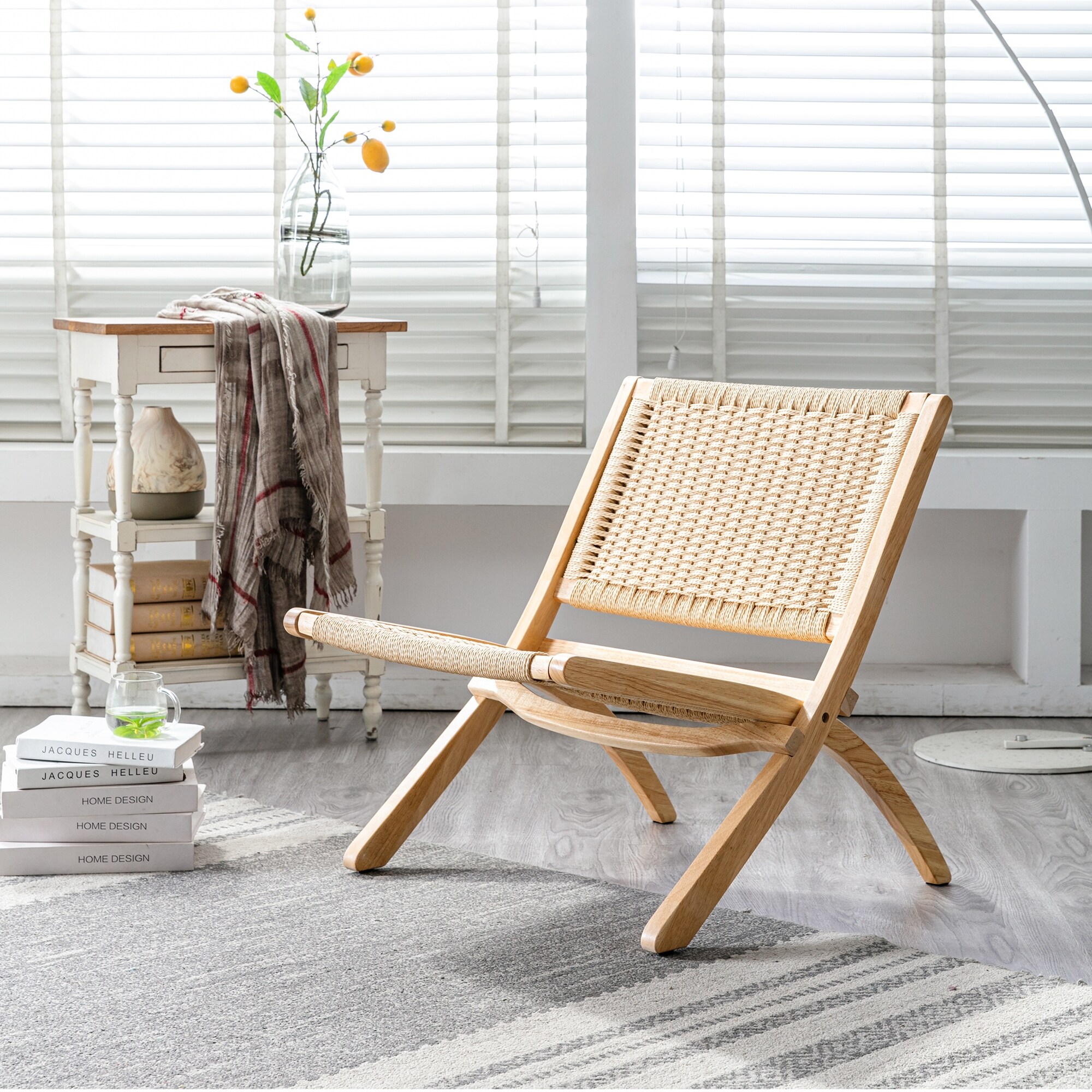 Folding deals woven chair
