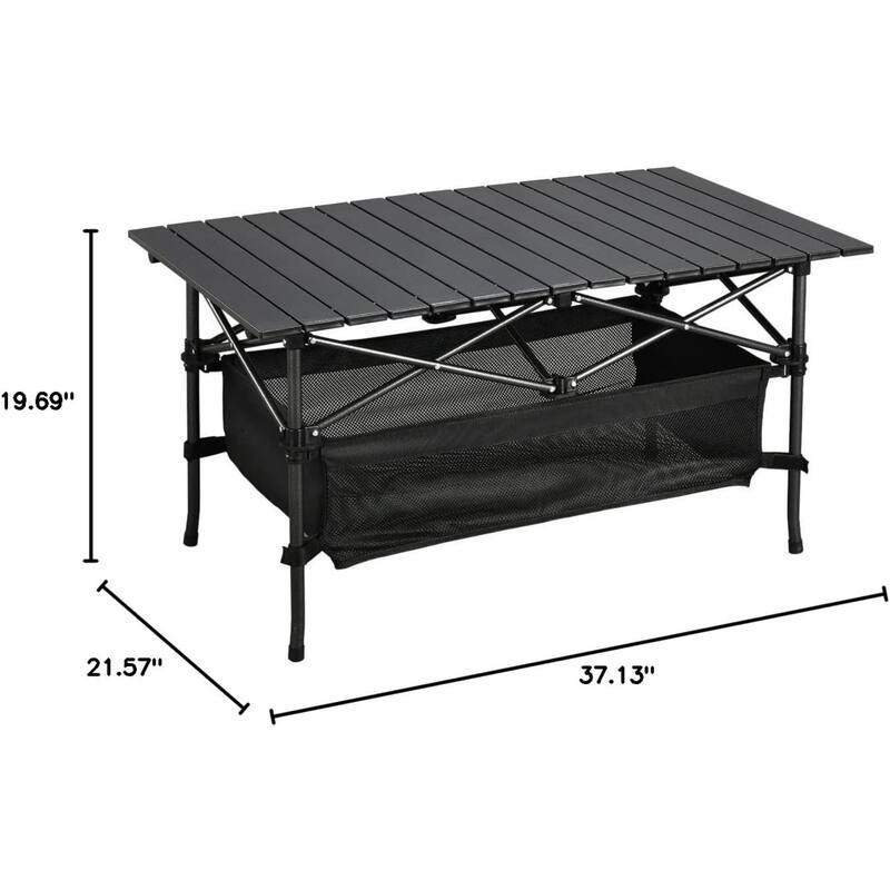 Camping Table, Aluminum Folding Table Roll Up Table
