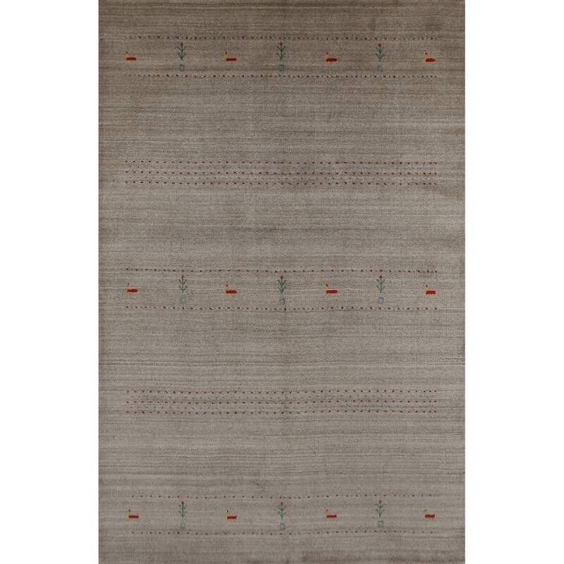 Tribal Gabbeh Indian Rug Handmade Contemporary Wool Carpet - 5'1" x 7'8"