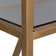preview thumbnail 10 of 13, Kate and Laurel Blex 2-Shelf Glass and Metal Rolling Bar Cart