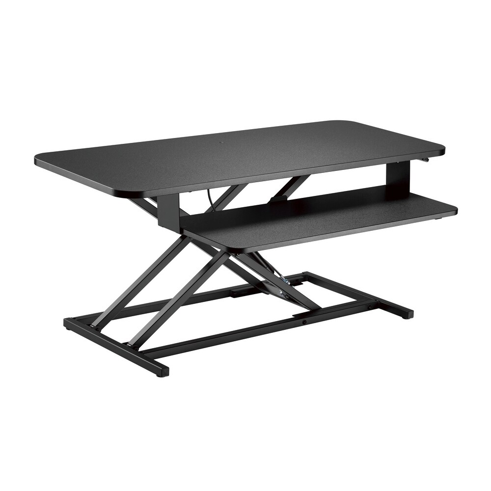 Homevision Technology TygerClaw Gas Spring Sit-Stand Desk (Matte - Black)