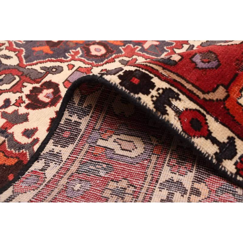 ECARPETGALLERY Hand-knotted Kayseri Vintage Dark Red Wool Rug - 6'9 x 9'1