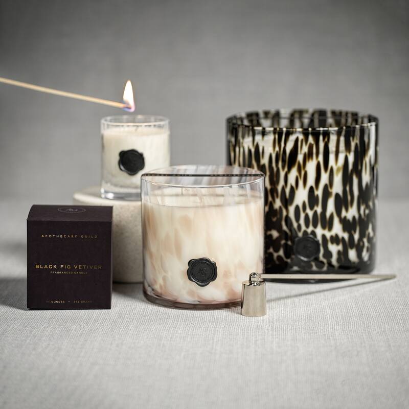 AG Opal Glass 5-Wick Candle Jar, Black Fig Vetiver