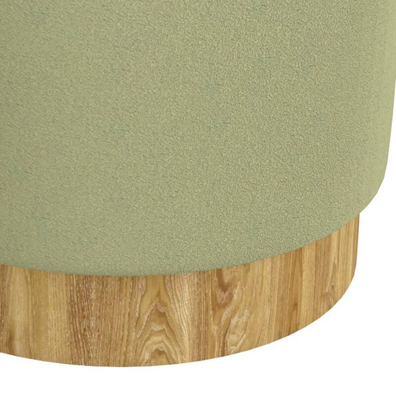 Modern Fabric Round Storage Ottoman