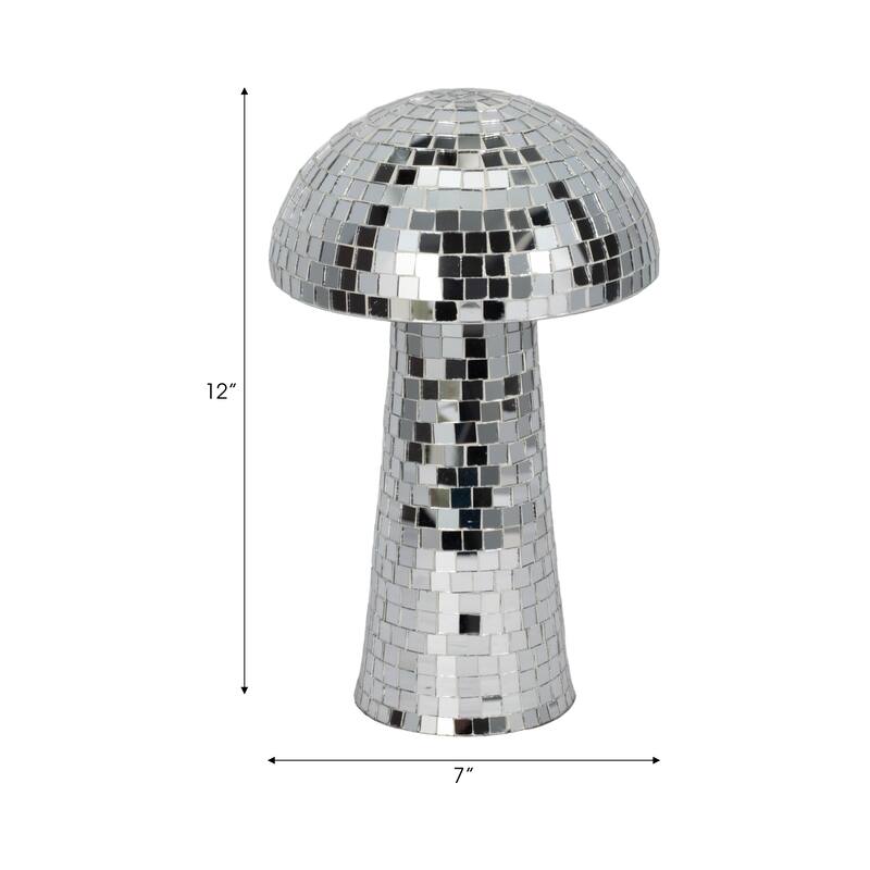 Sagebrook Home Mosaic Mushroom, Silver