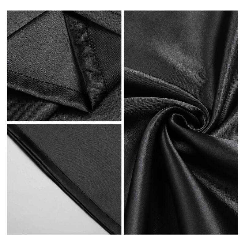 1 Pcs Satin Pillow Cases for Hair and Skin, Cooling Pillow Covers - Black