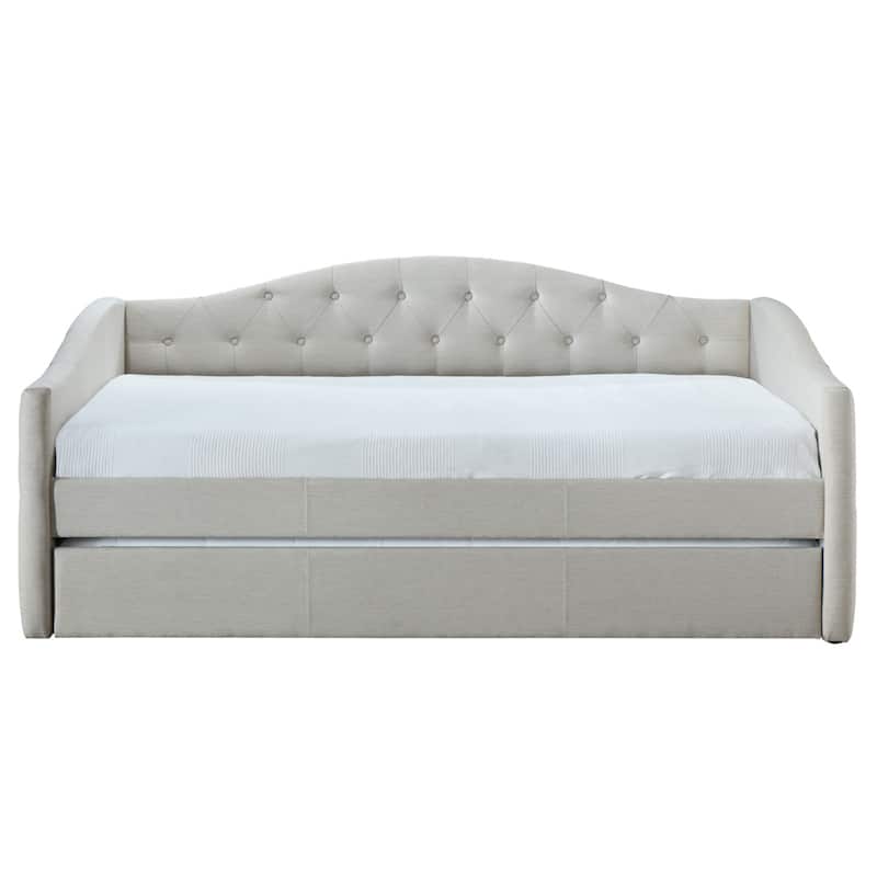 Atlanta Button-tufted Daybed with Twin Trundle