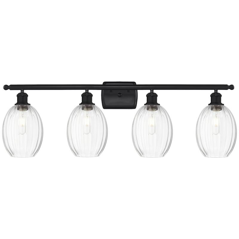 Innovations Lighting 516-4W-12-37 Preston Vanity Preston 4 Light 37" - Matte Black / Clear