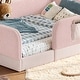 preview thumbnail 33 of 124, Twin/Full/Queen Teddy Fleece Floor Bed with Upholstered Safety Rails and Pocket